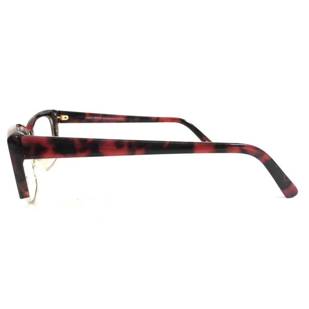 Andy Wolf Eyeglasses Frames 5027 col.h Brown Red Tortoise Gold Cat Eye 53-17-140